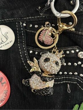Juicy Couture Crystal Panda Bag Charm / Key Chain